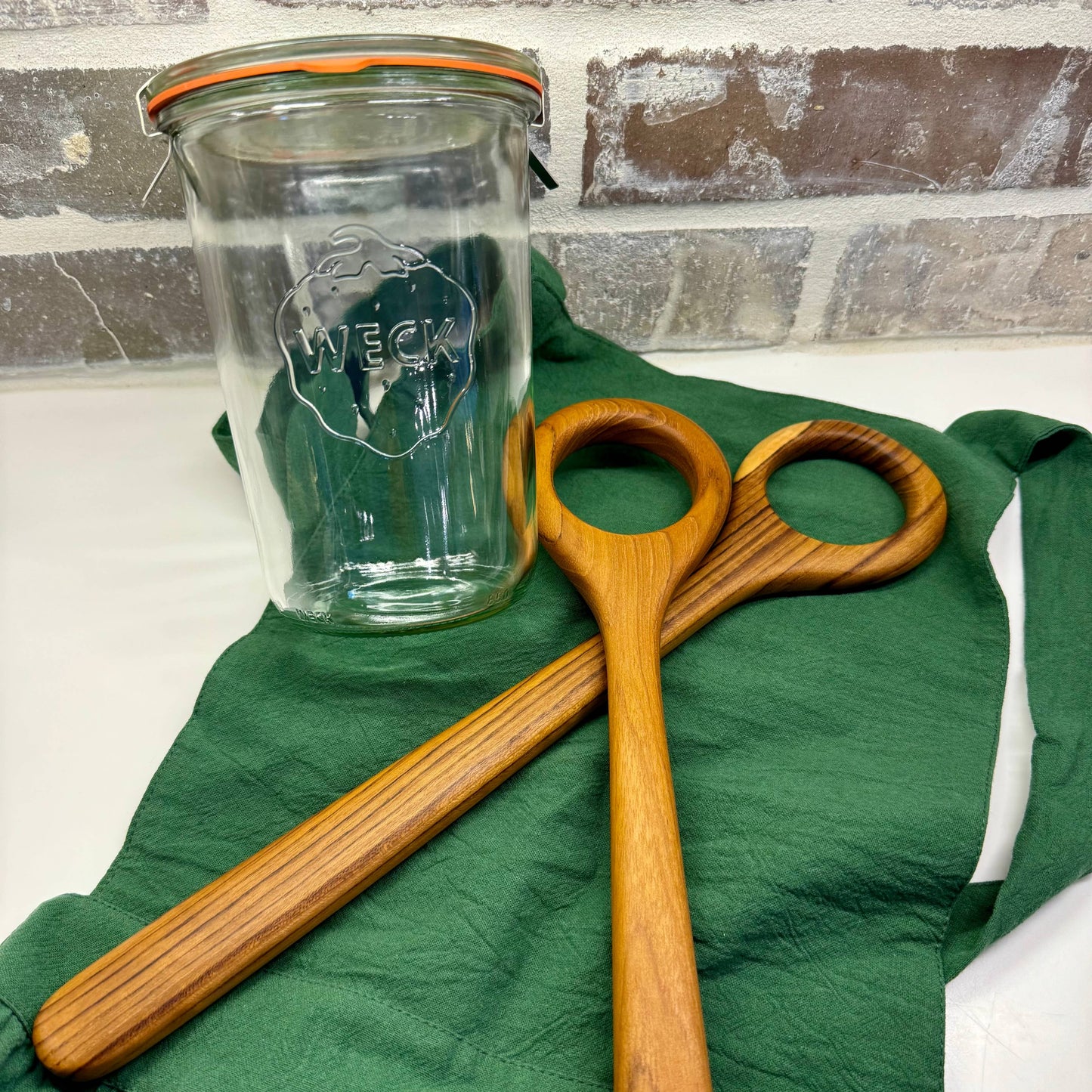 Teak Wood Danish Dough Whisk