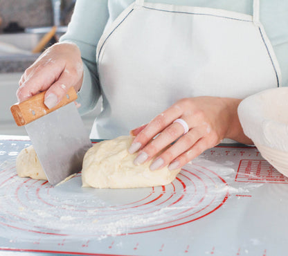 Stainless Steel Dough Scraper with Hard Wood Handle